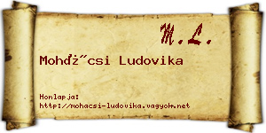 Mohácsi Ludovika névjegykártya